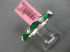ESTATE .90CT DIAMOND & AAA EMERALD 18K WHITE GOLD SEMI ETERNITY ANNIVERSARY RING