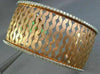 ESTATE LARGE 1.10CT DIAMOND 14KT 2 TONE GOLD MULTI WAVE FILIGREE BANGLE BRACELET