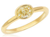 .59CT FANCY YELLOW DIAMOND 18KT YELLOW GOLD OVAL SOLITAIRE BEZEL ENGAGEMENT RING