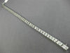 ESTATE WIDE 3.45CT DIAMOND 14KT WHITE GOLD 3D TWO ROW CHANNEL TENNIS BRACELET
