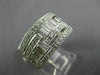 WIDE 1.45CT ROUND & BAGUETTE DIAMOND 14K WHITE GOLD MULTI ROW WEDDING RING #1616