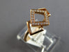 ESTATE .10CT DIAMOND 14KT ROSE GOLD 3D CLASSIC ROUND GEOMETRICAL FUN LOVE RING