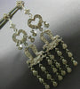 ESTATE EXTRA LARGE 2.40CT DIAMOND 14KT WHITE GOLD HEART LOVE CHANDELIER EARRINGS
