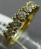 ESTATE 1.20CT DIAMOND 14KT YELLOW GOLD 7 STONE CLASSIC ANNIVERSARY RING #10669