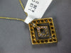 1.39CT DIAMOND & AAA CITRINE 18KT YELLOW GOLD DIAMOND SHAPE FUN FLOATING PENDANT