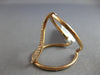 ESTATE LARGE .16CT DIAMOND 14KT ROSE GOLD 3D CLASSIC WAVE TENSION FUN RING
