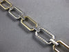 WIDE 1.21CT DIAMOND 14KT 2 TONE GOLD 3D CLASSIC RECTANGULAR LINK TENNIS BRACELET