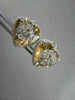 ESTATE 15.37CTW DIAMOND & YELLOW TOPAZ 14K WHITE GOLD FLOWER CLIP EARRINGS !!!