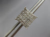 ESTATE LARGE 2CT DIAMOND 14KT WHITE GOLD PRINCESS INVISIBLE SQUARE STUD EARRINGS