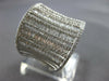 EXTRA LARGE 2.13CT DIAMOND 14KT WHITE GOLD 3d ROUND & BAGUETTE ANNIVERSARY RING