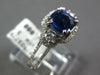 1.45CT DIAMOND & AAA SAPPHIRE 14K WHITE GOLD 3D CUSHION FILIGREE ENGAGEMENT RING