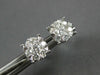 ESTATE .71CT DIAMOND 14KT WHITE GOLD 3D CLASSIC CLUSTER INVISIBLE STUD EARRINGS