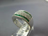 .95CT DIAMOND & AAA EMERALD 18KT WHITE GOLD PRINCESS MULTI ROW ANNIVERSARY RING