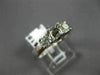 ESTATE .50CT DIAMOND 14K WHITE GOLD 3D 3 STONE SEMI MOUNT ENGAGEMENT RING #22405
