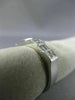 ESTATE .52CT DIAMOND 18KT WHITE GOLD 3D SQUARE 2 ROW WEDDING ANNIVERSARY RING