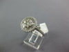 WIDE 1.0CT DIAMOND 14KT WHITE GOLD 3D ROUND & BAGUETTE CLUSTER FLOWER LOVE RING