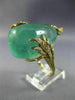 ANTIQUE EXTRA LARGE 50.45CT FANCY CANARY DIAMOND & AAA EMERALD 14KT GOLD 3D RING