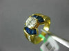 ESTATE 1.85CT DIAMOND & AAA SAPPHIRE 18KT YELLOW GOLD 3D CHANNEL ENGAGEMENT RING