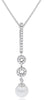 .13CT DIAMOND & AAA SOUTH SEA PEARL 14KT WHITE GOLD DOUBLE CIRCULAR BAR PENDANT
