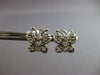 ESTATE .44CT DIAMOND 14KT WHITE GOLD 3D CLASSIC BUTTERFLY LOVE CLIP ON EARRINGS