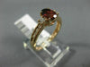 1.40CT ROUND DIAMOND & OVAL RHODOLITE 14KT ROSE GOLD THREE STONE ENGAGEMENT RING