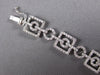 ESTATE WIDE 4.0CT DIAMOND 14KT WHITE GOLD ROUND & SQUARE CLASSIC TENNIS BRACELET