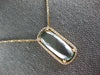LARGE 6.14CT DIAMOND & GREEN AMETHYST 18KT ROSE GOLD ELONGATED CUSHION NECKLACE