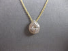 ESTATE .17CT DIAMOND 14KT YELLOW GOLD ROUND & BAGUETTE CLUSTER TEAR DROP PENDANT