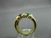ESTATE 3.55CT DIAMOND & AAA RUBY & EMERALD 18K YELLOW GOLD MULTI ROW RING #22492