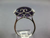 EXTRA LARGE 13.81CT DIAMOND & AAA AMETHYST 14KT WHITE GOLD CUSHION FILIGREE RING
