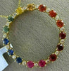 LARGE 1.20CT DIAMOND MULTI COLOR SAPPHIRE 14K YELLOW GOLD CIRCLE OF LIFE PENDANT