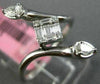 ESTATE WIDE .29CT DIAMOND 18KT WHITE GOLD 3D MULTI SHAPE SQUARE SNAKE LOVE RING