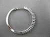 ESTATE .88CTW DIAMOND SHARED PRONG 16MM 14K WHITE GOLD FRONT HOOP EARRINGS 20985
