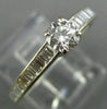 LARGE 1.25CT ROUND & BAGUETTE DIAMOND 18KT WHITE GOLD 3D CLASSIC ENGAGEMENT RING
