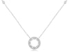 .5CT DIAMOND 14K WHITE GOLD ROUND & BAGUETTE CIRCLE OF LIFE BY THE YARD NECKLACE