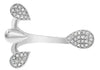 .12CT DIAMOND 14KT WHITE GOLD 3D ROUND PAVE MULTI TEAR DROP TENSION FUN RING