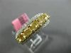 ESTATE 2.83CT WHITE & FANCY YELLOW DIAMOND 18K TWO TONE WEDDING ANNIVERSARY RING