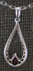.28CT DIAMOND & AAA RUBY 14KT WHITE GOLD 3D PEAR SHAPE & ROUND FLOATING PENDANT