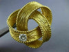 ESTATE LARGE TIFFANY & CO. .52CT DIAMOND 18KT YELLOW GOLD KNOT BOW BROOCH #2559