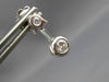 ESTATE .37CT DIAMOND 18K WHITE GOLD TULIP BEZEL HANGING FLOWER EARRINGS #11427