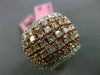 ESTATE EXTRA LARGE 3.85CT DIAMOND 18K WHITE & ROSE GOLD WEDDING ANNIVERSARY RING