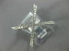 ESTATE LARGE .61CT DIAMOND 18KT WHITE GOLD 3D CLASSIC X LOVE FUN RING