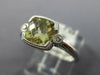 1.22CT DIAMOND & AAA GREEN AMETHYST 14K WHITE GOLD ROUND & CUSHION CUT FUN RING