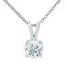 .50CT DIAMOND 18KT WHITE GOLD ROUND 4 PRONG BRILLIANT SOLITAIRE FLOATING PENDANT