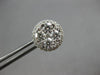 LARGE 2.03CT DIAMOND 18KT WHITE GOLD CLUSTER INVISIBLE FLOWER HALO STUD EARRINGS