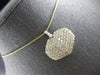 EXTRA LARGE 3.33CT DIAMOND 14KT YELLOW GOLD 3D INVISIBLE LOVE FLOATING PENDANT