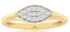 ESTATE .14CT DIAMOND 14KT 2 TONE GOLD 3D ROUND CLUSTER MARQUISE SHAPE FUN RING