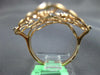 EXTRA LARGE .20CT DIAMOND 18K WHITE & ROSE GOLD OPEN FILIGREE ETOILE FLOWER RING