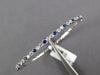 1.16CT DIAMOND & AAA SAPPHIRE 18KT WHITE GOLD SEMI ETERNITY LOVE BANGLE BRACELET
