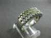 ESTATE WIDE 1CT DIAMOND 14KT WHITE GOLD MULTI ROW SEMI ETERNITY ANNIVERSARY RING